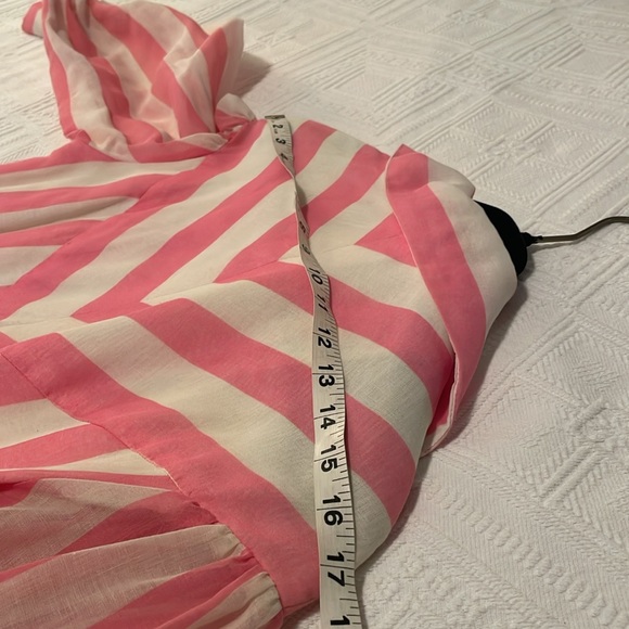 One of a kind, vintage pink and white striped dress, slip Size 4-6. ๐ - Picture 9 of 11